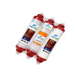 تصویر پک سه عددی فیلتر اینلاین دلفین شامل مراحل PPS، GAC و CTO با لیبل اصلی برند Dolphin