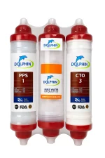تصویر پک سه عددی فیلتر اینلاین دلفین مناسب دستگاه تصفیه آب خانگی