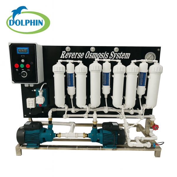دستگاه تصفیه آب نیمه صنعتی دلفین مدل RO-2400G ظرفیت 2400 گالن در شبانه‌روز