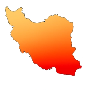 نقشه سختی آب ایران با رنگبندی نارنجی تا قرمز که میزان سختی و املاح آب را در مناطق مختلف کشور نشان میدهد